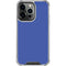 Blue Solid iPhone 14 Pro Clear Case